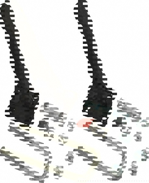 Pull-Action Latch Clamp: Horizontal, 7,500 lb, U-Hook, Flanged Base